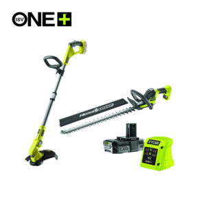 Ryobi One+ 18V combopakket 55cm heggenschaar en 30cm grastrimmer incl 2.0Ah accu+lader